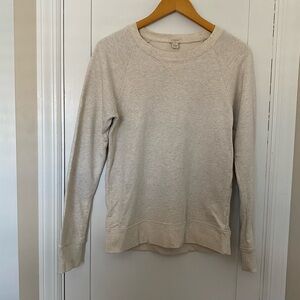 J Crew Factory Cream Crewneck Sweatshirt